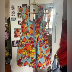 Nooworks printed zip up dress with pockets from 2014